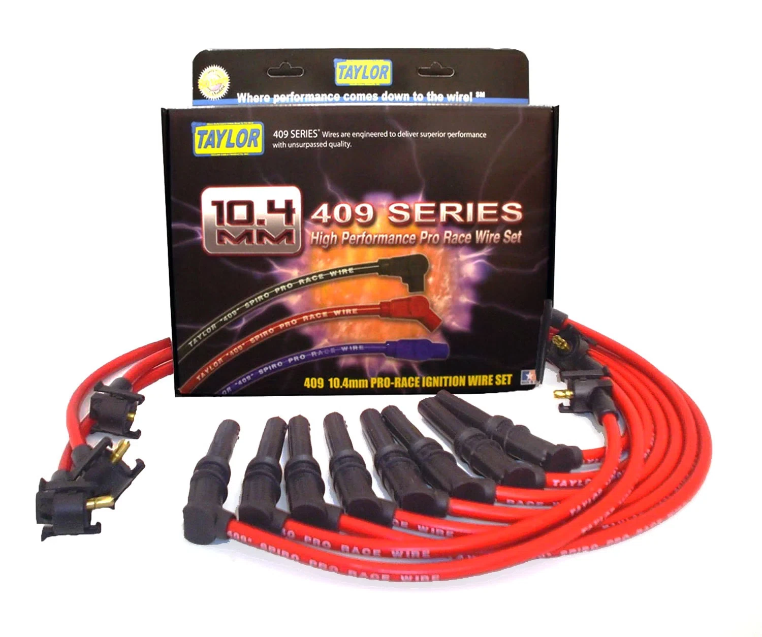 Spark Plug Wire Set Universal 10.4mm Silicone Spiro Pro 409 409 350 ohm_ft 79280